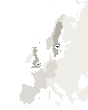 World map with Navian offices 